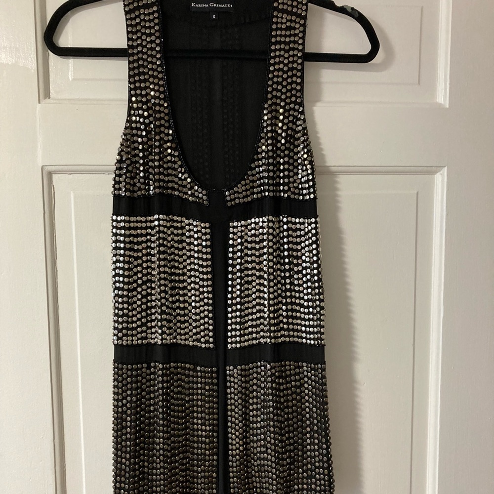 Holidays! Karina Grimaldi Black Silk Tank